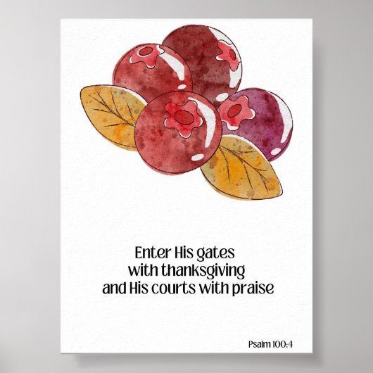 Rustic Thanksgiving Christian Art ポスター (正面)