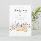 Rustic Thanksgiving Dinner Pumpkin  招待状 (スタンド正面)