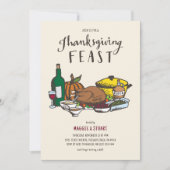 Rustic Thanksgiving Feast 招待状 (正面)