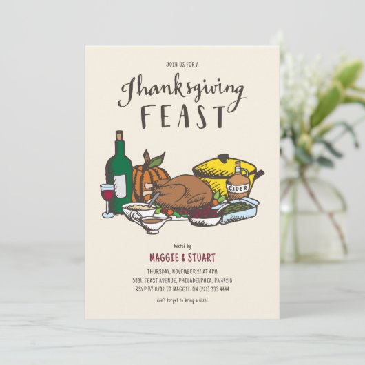 Rustic Thanksgiving Feast 招待状 (スタンド正面)