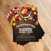 Rustic Thanksgiving Restaurant Dinner Special チラシ