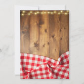 Rustic Thanksgiving Roasted Turkey Baby Shower 招待状 (裏面)