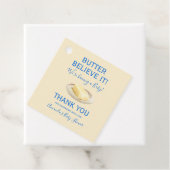 Rustic Theme Butter Yellow Blue Baby Shower  フェイバータグ (インサイチュ)