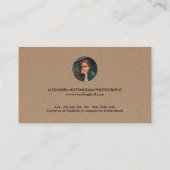 Rustic Three Photo Collage Wedding Photography 名刺 (裏面)