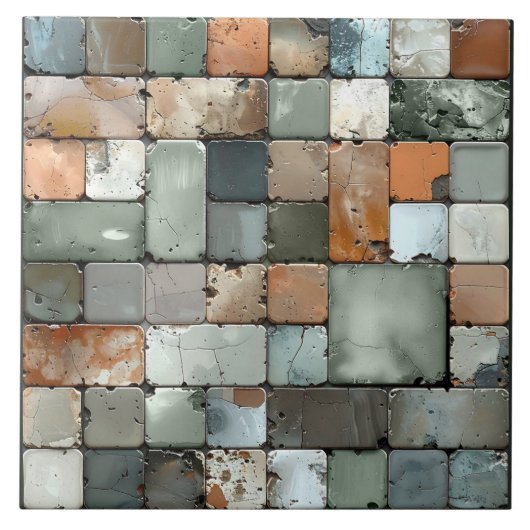 Rustic Tile Mosaic ID1187b タイル (正面)