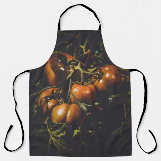 Rustic Tomatoes Vintage Farmhouse Chef Botanical エプロン (正面)