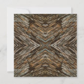Rustic Tree Bark Photo Southwest Diamond Pattern カード (正面)