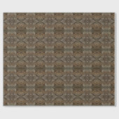 Rustic Tree Bark Photo Southwest Diamond Pattern ラッピングペーパー (フラット)