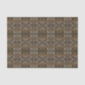 Rustic Tree Bark Photo Southwest Diamond Pattern 薄葉紙 (正面)