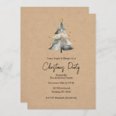 Rustic Tree Jingle and Mingle Christmas Invitation 招待状 (正面/裏面)