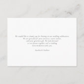 Rustic Tree Ring Wood Script Calligraphy Wedding サンキューカード (裏面)