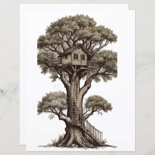 "Rustic Treehouse Retreat"説明： (正面/裏面)