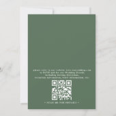 Rustic Trees Pine Forest  Elegant QR Code Wedding 招待状 (裏面)