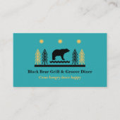 Rustic Tribal Southwestern Black Bear Restaurant  名刺 (正面)