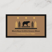 Rustic Tribal Southwestern Black Bear Restaurant  名刺 (正面)