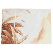 Rustic Tropical Palms ラージペーパーバッグ (正面)