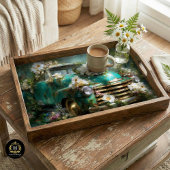 Rustic Turquoise Floral Truck Decoupage 薄葉紙