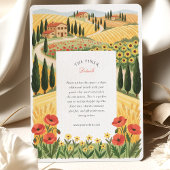 Rustic Tuscan Countryside Rolling Hills Wedding 招待状