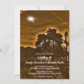 Rustic twinkle light country wedding invitation セーブザデート (正面)