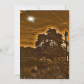 Rustic twinkle light country wedding invitation セーブザデート (裏面)