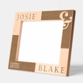 Rustic Two-Tone Personalized Couple Photo  レーザー彫刻フレーム (左)