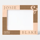 Rustic Two-Tone Personalized Couple Photo  レーザー彫刻フレーム (正面)