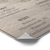 Rustic Vacation Rental Welcome Poster ポスター (角)