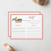 Rustic vegetables Bridal shower Recipe card ノートカード (正面/裏面インサイチュ)