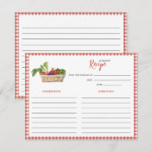 Rustic vegetables Bridal shower Recipe card ノートカード (正面/裏面)