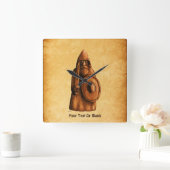 Rustic Viking スクエア壁時計 (ホーム)