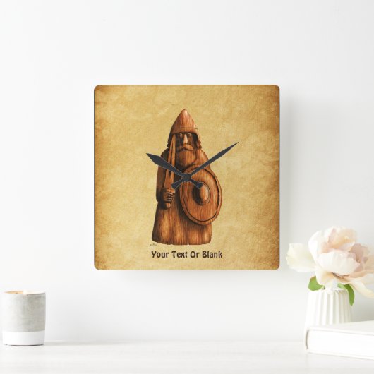 Rustic Viking スクエア壁時計 (ホーム)