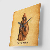 Rustic Viking スクエア壁時計 (傾斜)