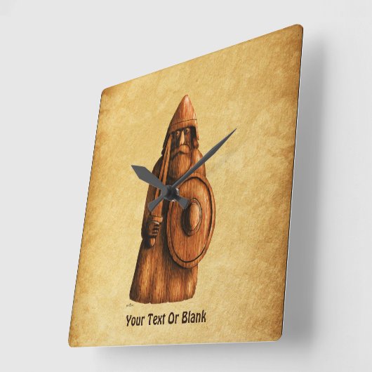 Rustic Viking スクエア壁時計 (傾斜)