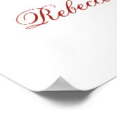 Rustic Village Houses Winter Baby Shower Welcome ポスター (角)