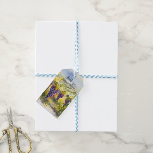 Rustic Vineyard Grapes Lemons Italy Wedding   ギフトタグ (より糸付き)