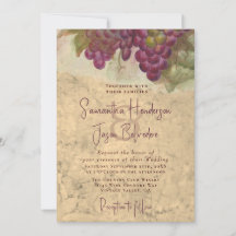 Rustic Vineyard Watercolor Elegant Wedding
