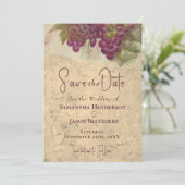 Rustic Vineyard Watercolor Photo Save the Date (スタンド正面)
