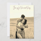 Rustic Vineyard Watercolor Photo Save the Date (裏面)