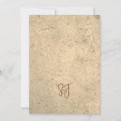 Rustic Vineyard Watercolor Wedding Save the Date (裏面)