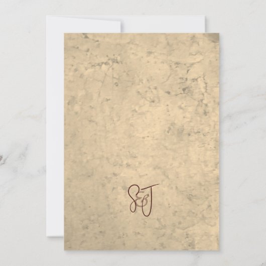 Rustic Vineyard Watercolor Wedding Save the Date (裏面)