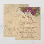 Rustic Vineyard Wedding Details Enclosure Card エンクロージャーカード (正面/裏面)