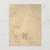 Rustic Vineyard Wedding Details Enclosure Card エンクロージャーカード (裏面)