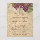 Rustic Vineyard Wedding Details Enclosure Card エンクロージャーカード (正面)