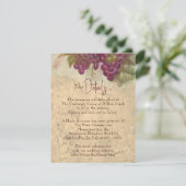 Rustic Vineyard Wedding Details Enclosure Card エンクロージャーカード (スタンド正面)