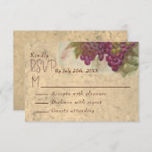 Rustic Vineyard Wedding RSVP Card (正面/裏面)