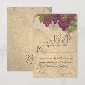 Rustic Vineyard Wedding RSVP Response Card (正面/裏面)