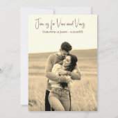 Rustic Vineyard Wedding Save the Date  (裏面)