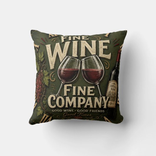 Rustic Vineyard Wine Lover クッション (裏面)