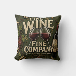 Rustic Vineyard Wine Lover クッション