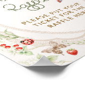 Rustic Vintage Baby Shower Diaper Raffle ポスター (角)